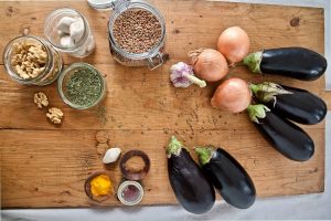 مواد اولیه حلیم بادمجان