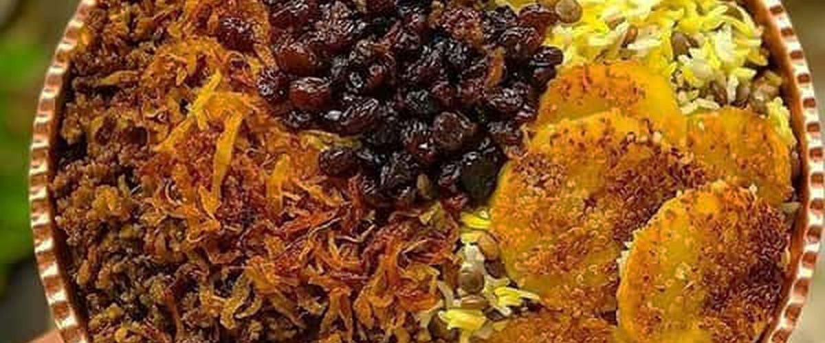 عدس پلو با گوشت