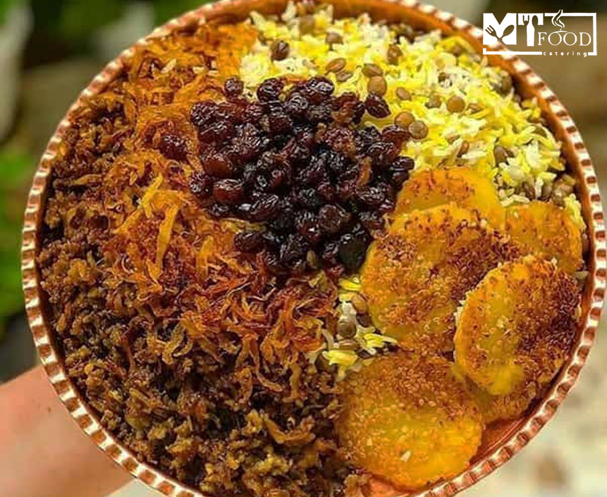 عدس پلو با گوشت
