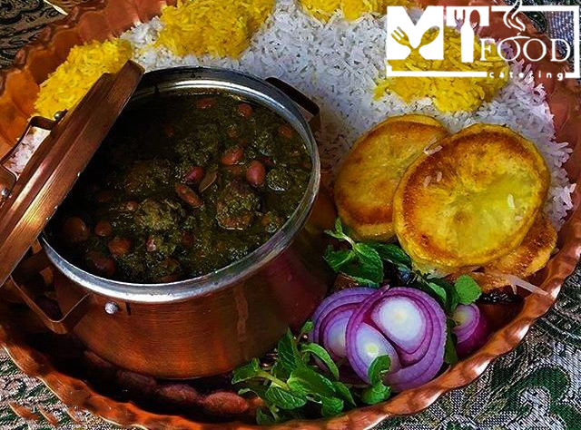 چلو خورش قورمه سبزی